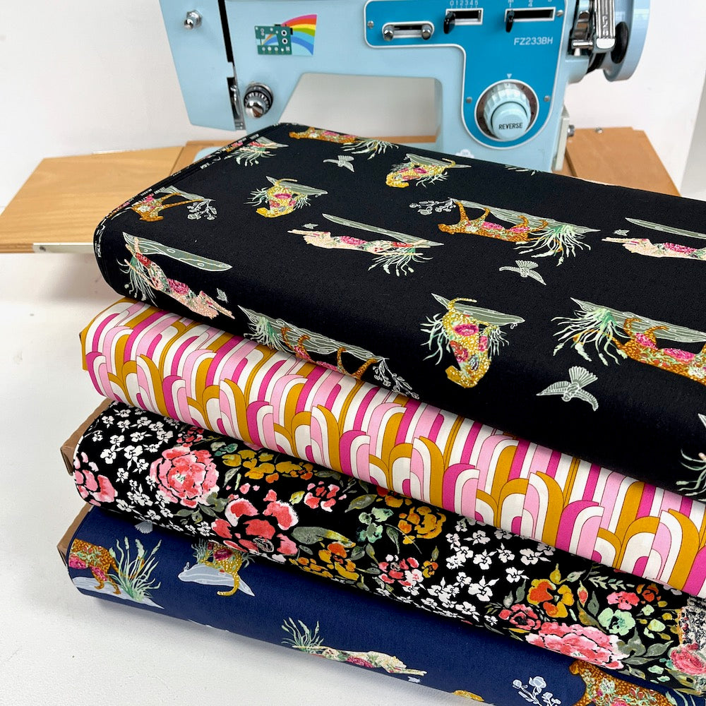 Art Gallery Fabrics - Eve - Untamed Nature Wild Navy (Per Metre)