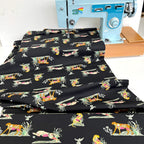 Art Gallery Fabrics - Eve - Untamed Nature Wild Black (Per Metre)