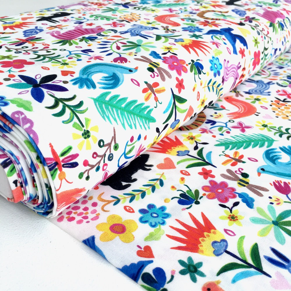 Viva Mexico Olé White - Frumble Fabrics