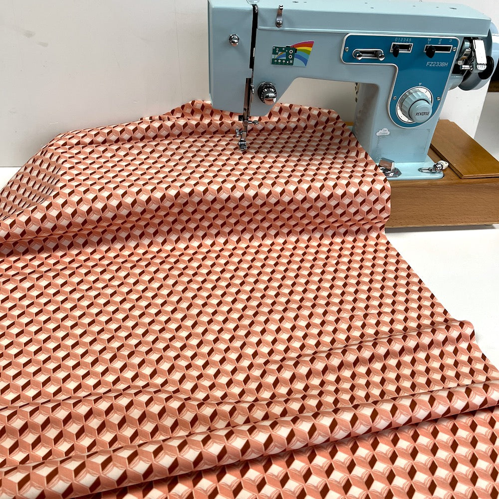 Art Gallery Fabrics - Bookish - Geo Open Book - Coral (Per Metre)