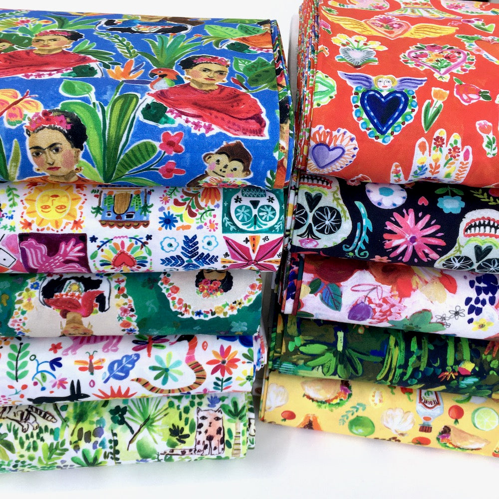 Viva Mexico Viva La Vida Frida Kahlo Multi - Frumble Fabrics