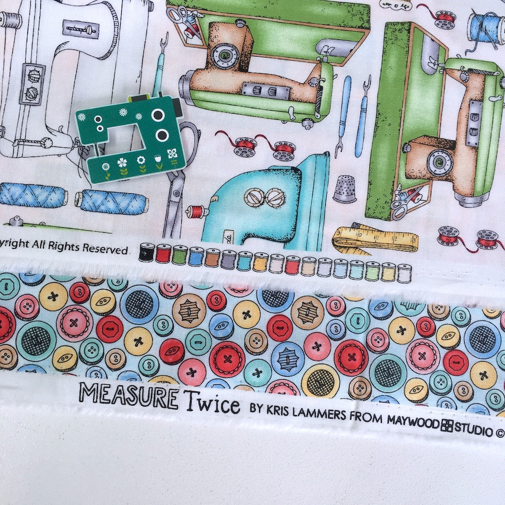 Maywood Studio - Measure Twice - Buttons Blue