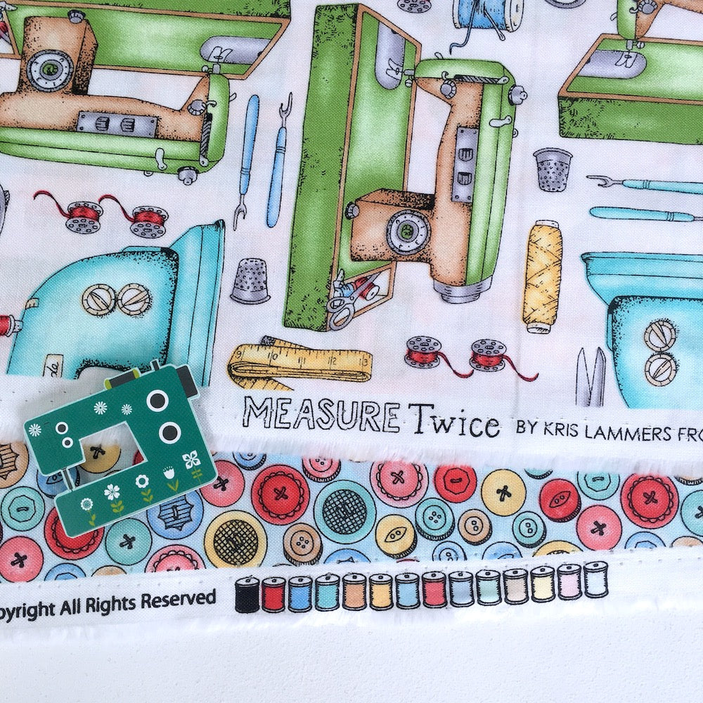 Maywood Studio - Measure Twice - Buttons Blue