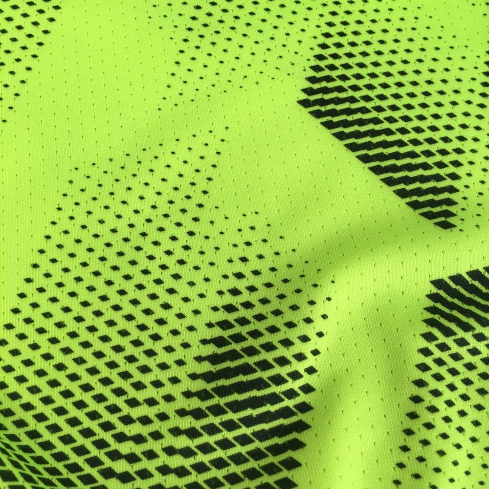 Dry Fit Sports Technical Jersey Geo Fluorescent Yellow - Frumble Fabrics