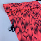 Dry Fit Sports Technical Jersey Geo Fluorescent Pink - Frumble Fabrics