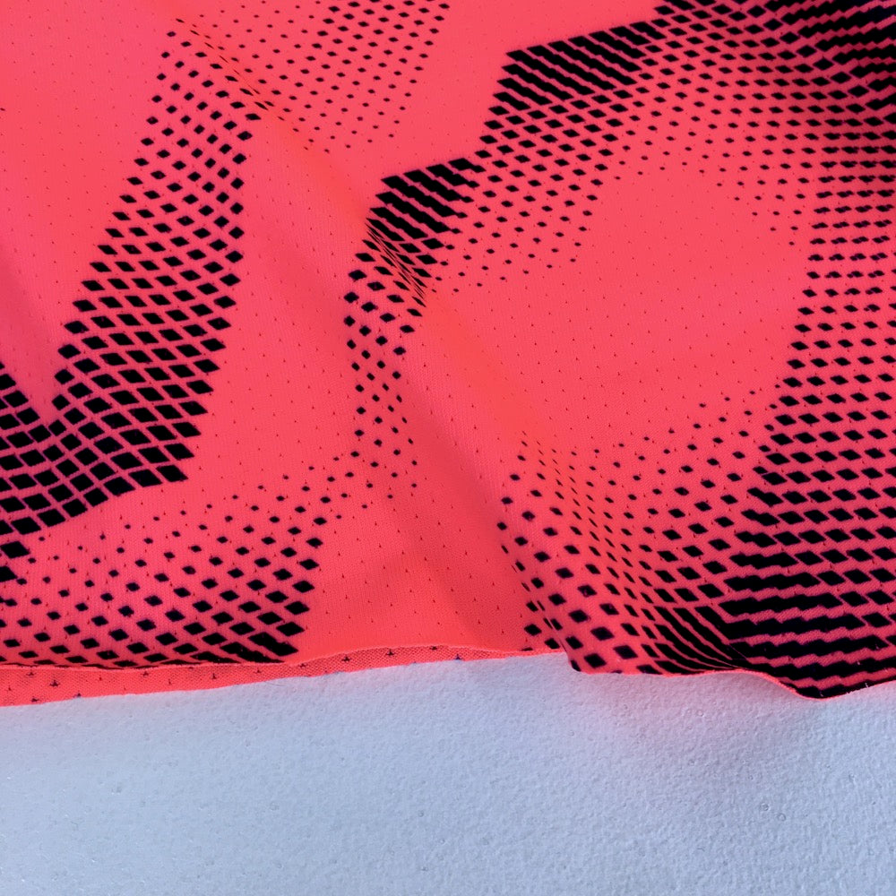 Dry Fit Sports Technical Jersey Geo Fluorescent Pink - Frumble Fabrics