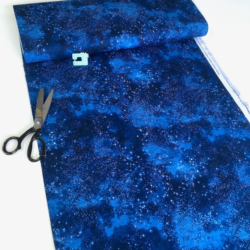 Timeless Treasures - Twinkling Night Sky - Navy