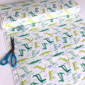 Remnant of Camelot Fabric - Crocodile Phrases - Oh Snap Green (157cm)
