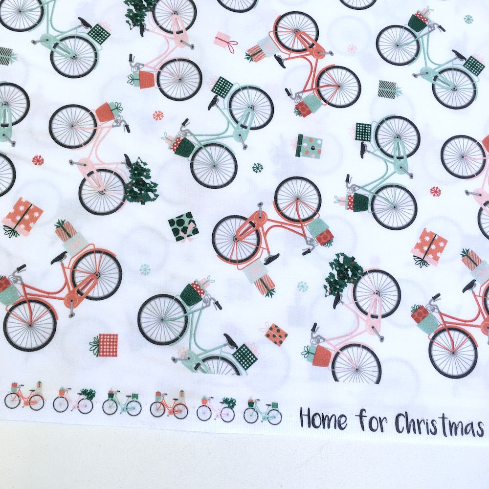 Paintbrush Studio - GOTS Home For Christmas - Bikes White