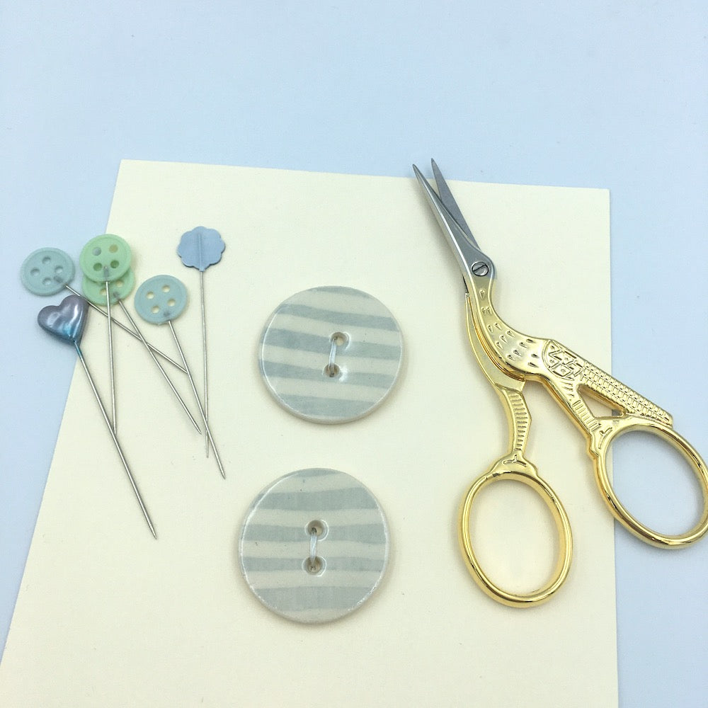 30mm Stripe Ceramic Buttons by Emily-Kriste Wilcox