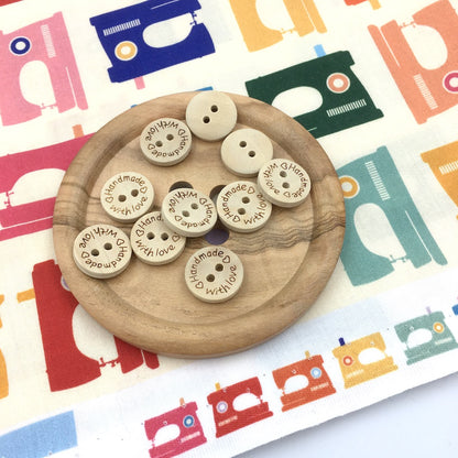 x1 Giant Olive Wood Natural Button - 8cm / 3 inch - 125L