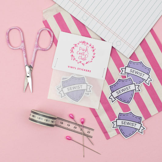 Sewist Stickers (Lilac) by Pink Coat Club