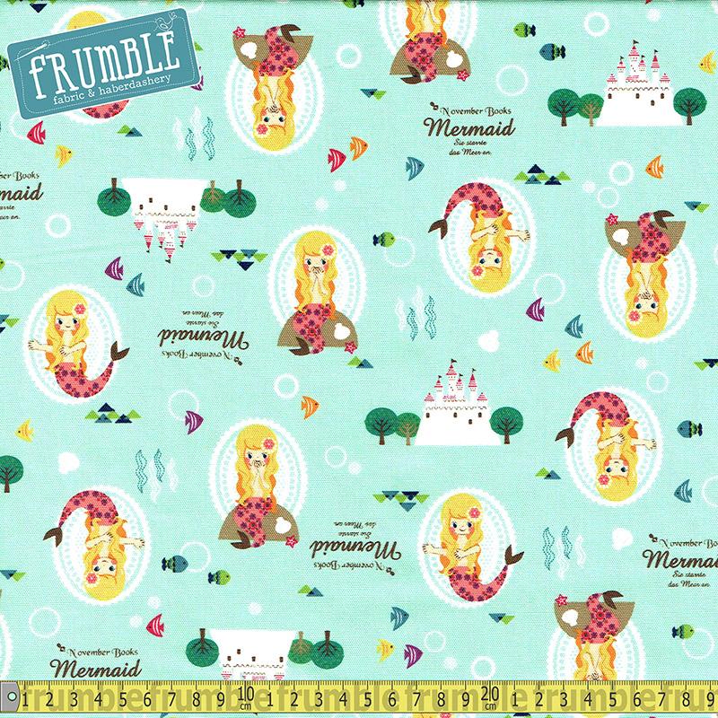 Push Pin Little Mermaid Green - Frumble Fabrics