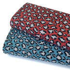Knit and Purl Leopard Spots Red Jersey Print - Frumble Fabrics