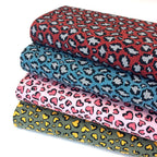 Knit and Purl Leopard Spots Red Jersey Print - Frumble Fabrics