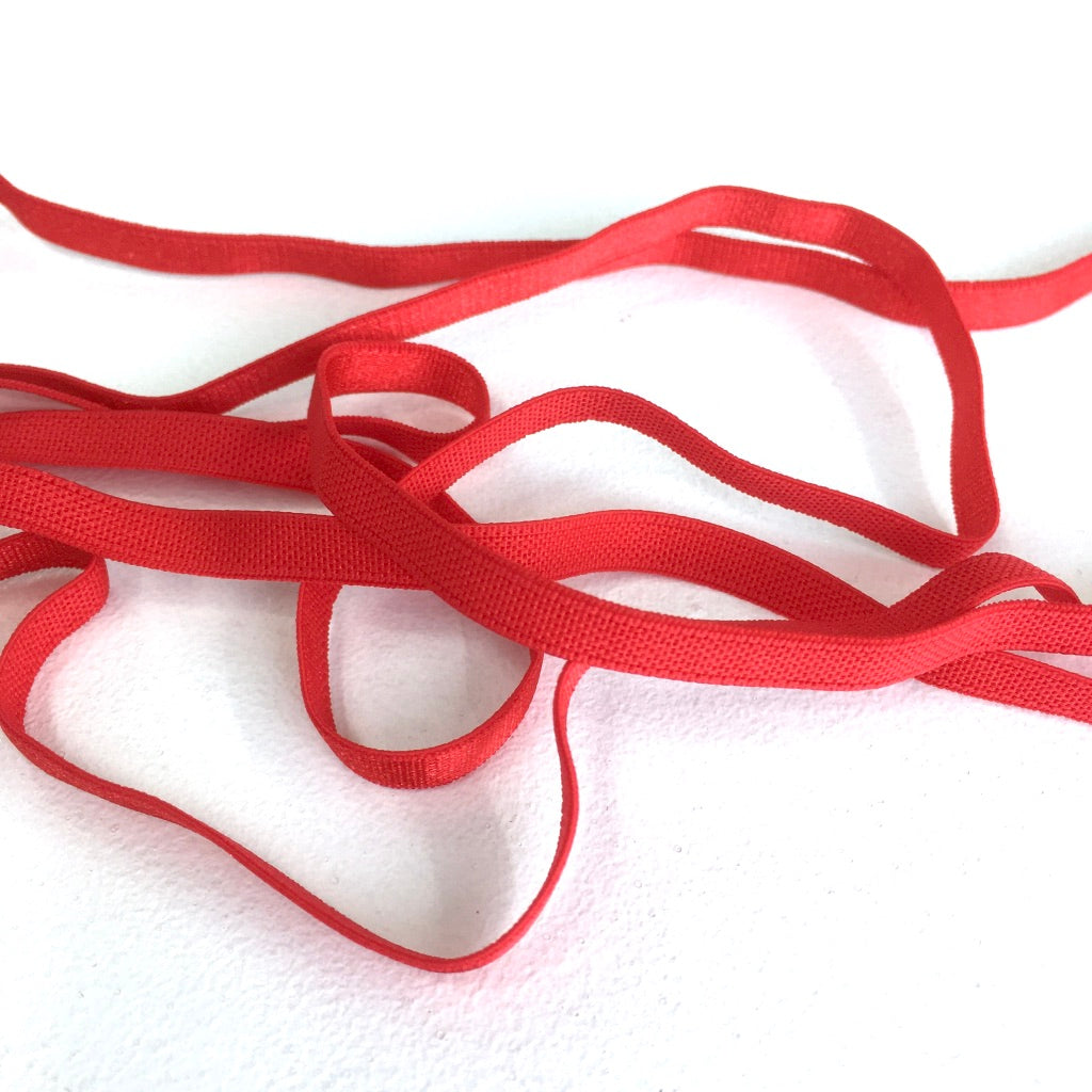 Super Soft Flat Lingerie Elastic 6mm Red - Frumble Fabrics