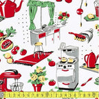 Fifties Kitchen Cream - Frumble Fabrics