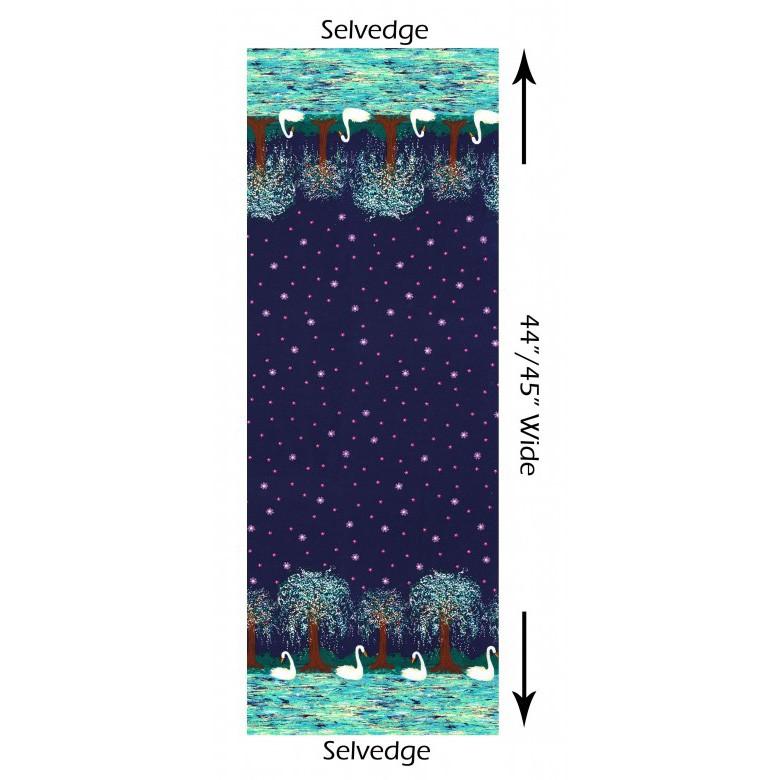 Swan Lake Midnight - Frumble Fabrics