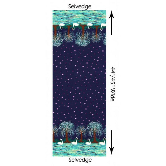 Swan Lake Midnight - Frumble Fabrics