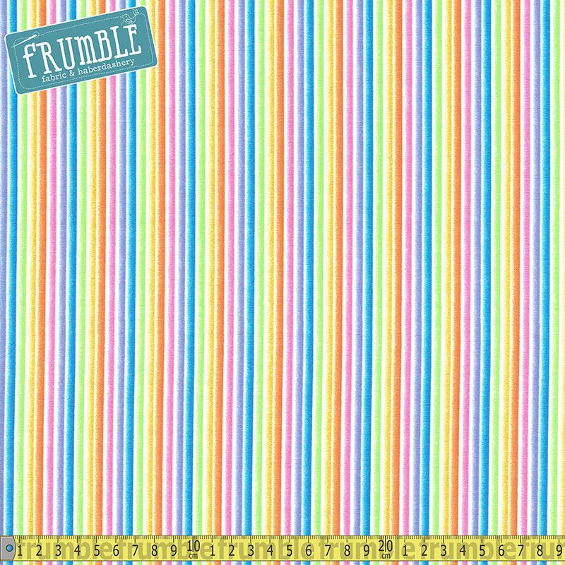 Rainbow Stripe Rain - Frumble Fabrics