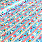 Pool Party Swimming Lanes Aqua Jersey Print - Frumble Fabrics