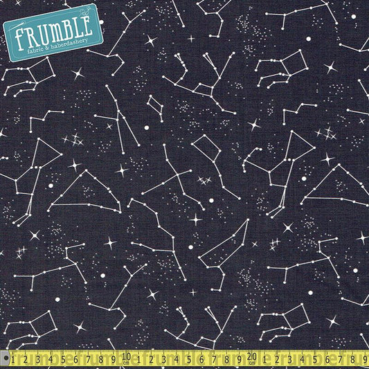 NASA Out Of This World Constellations Charcoal - Frumble Fabrics