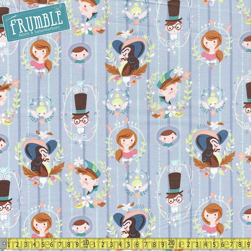 Neverland Darling Wall Periwinkle - Frumble Fabrics