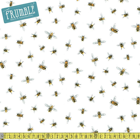 Everyday Favourites Bees White - Frumble Fabrics