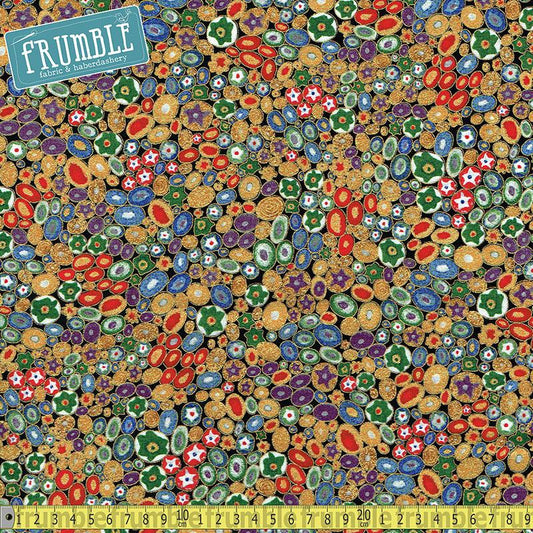 Gustav Klimt Millefiori Multi Metallic - Frumble Fabrics