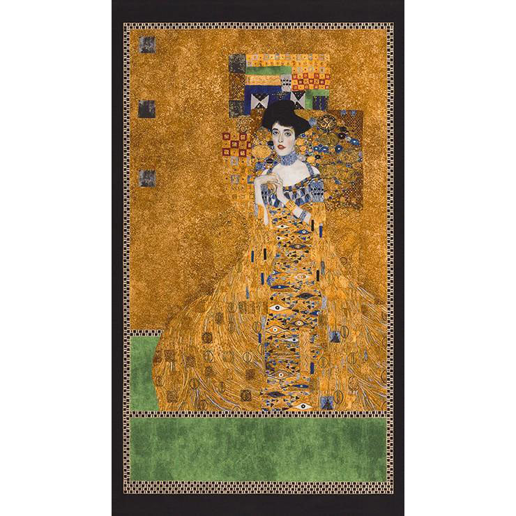 Gustav Klimt Portrait of Adele Bloch-Bauer I Metallic Gold Panel - Frumble Fabrics