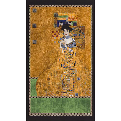 Gustav Klimt Portrait of Adele Bloch-Bauer I Metallic Gold Panel - Frumble Fabrics