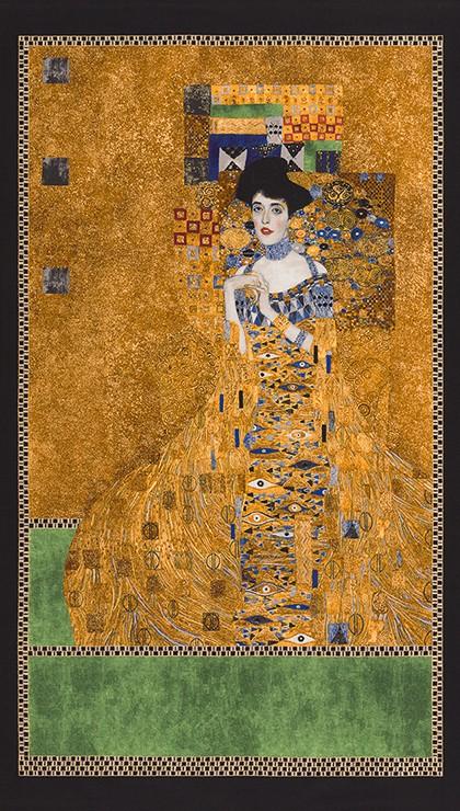 Gustav Klimt Portrait of Adele Bloch-Bauer I Metallic Gold Panel - Frumble Fabrics