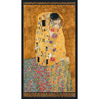 Gustav Klimt The Kiss Metallic Gold Panel - Frumble Fabrics