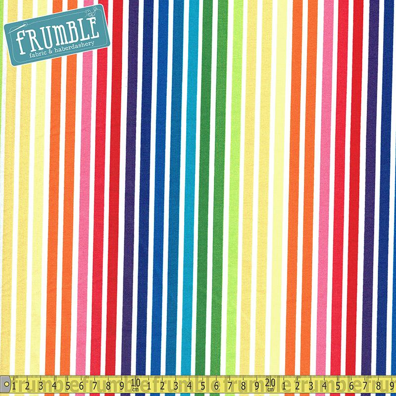 Remix Rainbow Stripes Bright - Frumble Fabrics