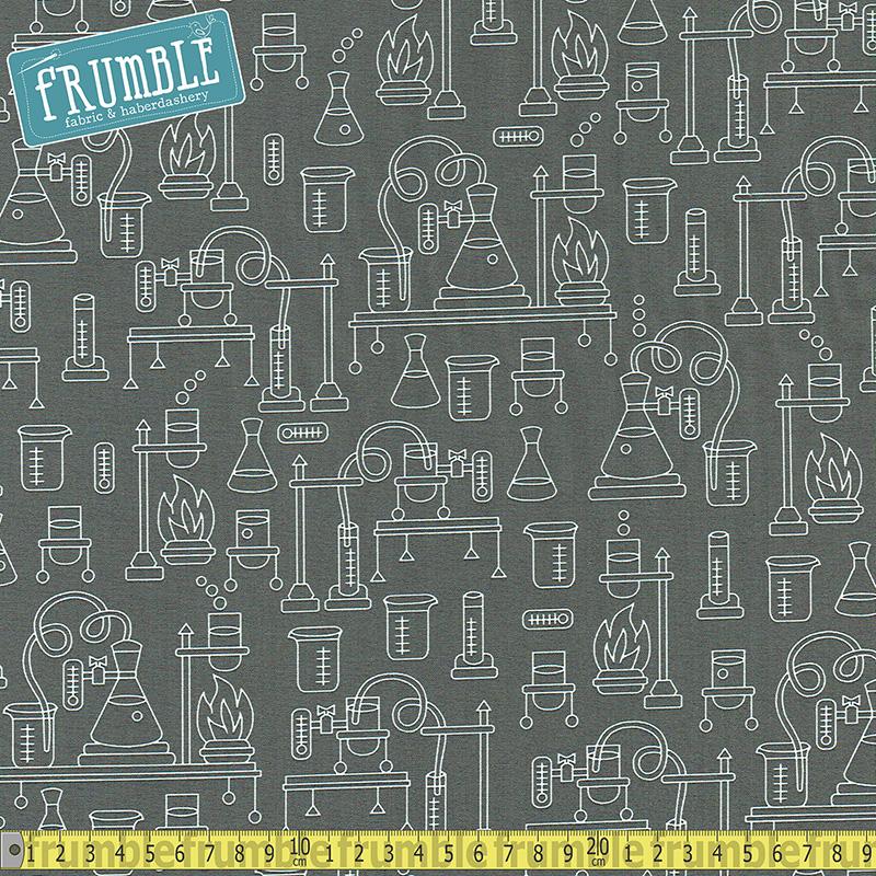 Science Fair 2 Lab Experiments Grey - Frumble Fabrics