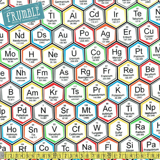 Science Fair 2 Periodic Table Hexagons Multi - Frumble Fabrics