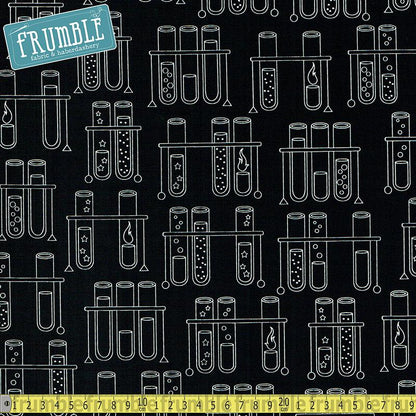 Science Fair 2 Test Tubes Black - Frumble Fabrics