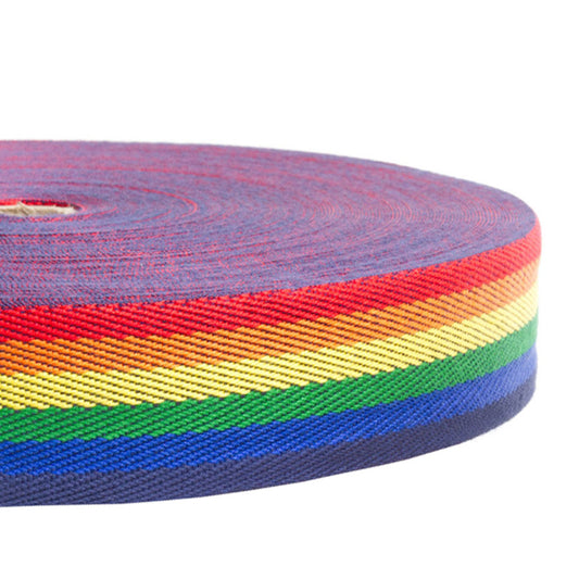 25mm Rainbow Acrylic Webbing Tape