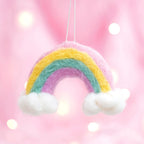 Wonderland Rainbow and Clouds Wool Felt Decoration