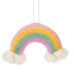 Wonderland Rainbow and Clouds Wool Felt Decoration