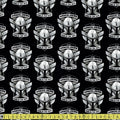 Quilting Cotton - Star Wars - Mandolorian Mando Helmet Black (Per Metre)
