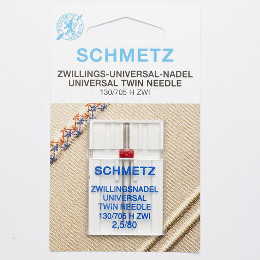 Schmetz Universal Twin Needle - Size 2.5mm/80