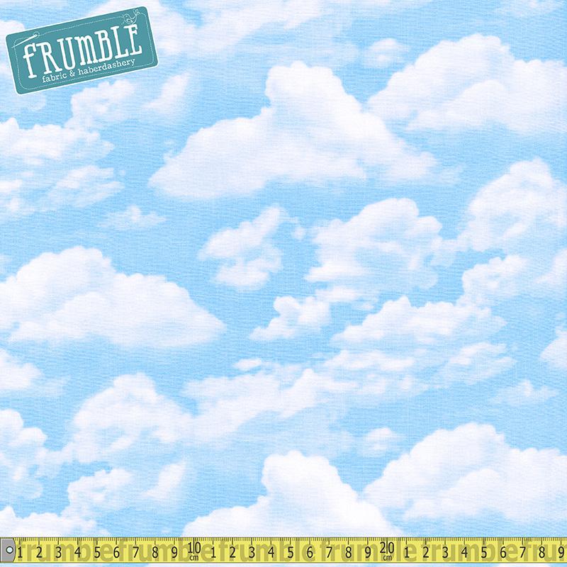 Fluffy Clouds Sky - Frumble Fabrics