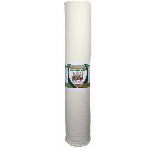 Warm 100 Batting 100% Cotton Wadding 110 inch / 279 cm Wide (per Metre)