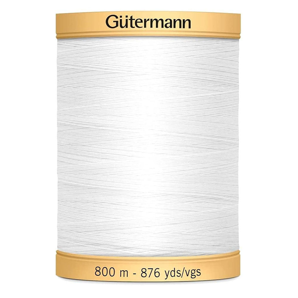 5709 White - Natural Cotton Thread - 800m Reel