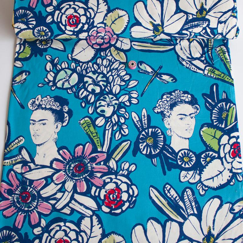 Cactus Flower Blue - Frumble Fabrics