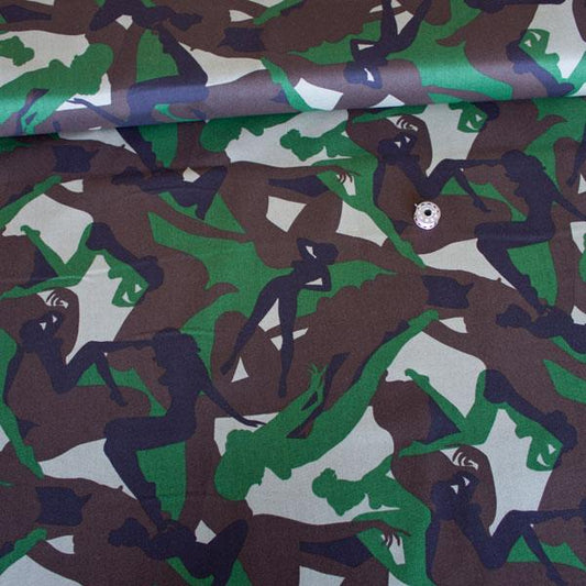 Camouflage Girls Army Green - Frumble Fabrics