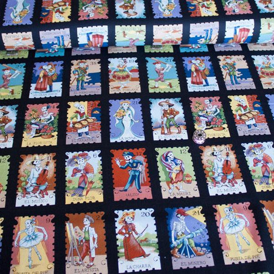 Cartas Marcadas Black - Frumble Fabrics