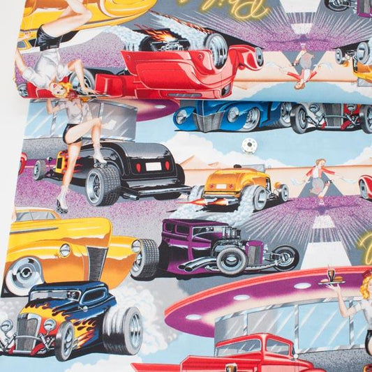 Phils Drive In Bright - Frumble Fabrics