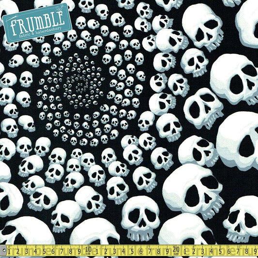 Skullfinity Black/White - Frumble Fabrics
